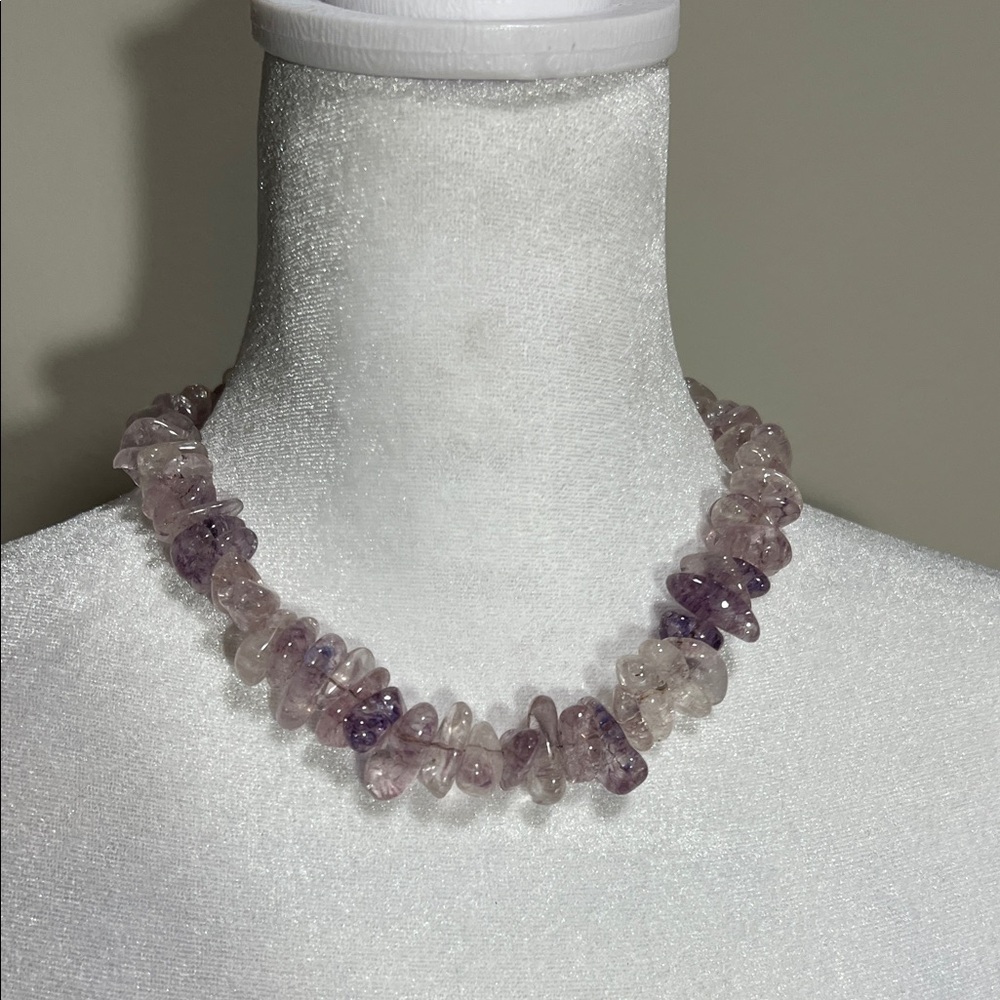 Elegant Amethyst Beaded Necklace